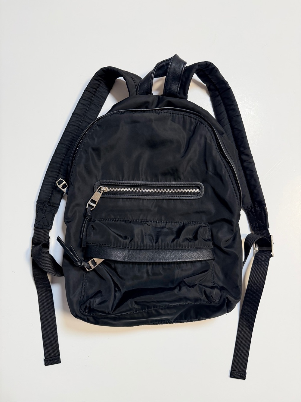 Steve Madden Nylon and faux leather lightweight backpack 14"x10"